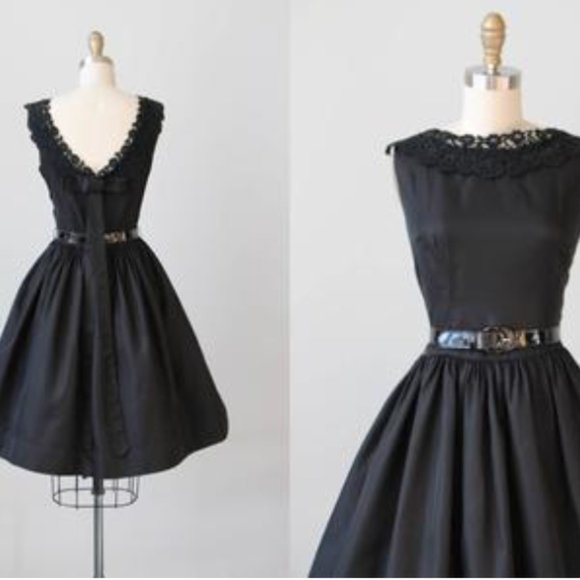 Vicky Vaughn Dresses & Skirts - 1950s Vicky Vaughn Party Dress Black Sz Medium